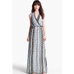 Ella Moss zigzag print boho maxi dress size small